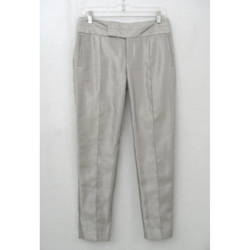 Calvin Klein Silver Skinny Pants Straight Leg Size 2